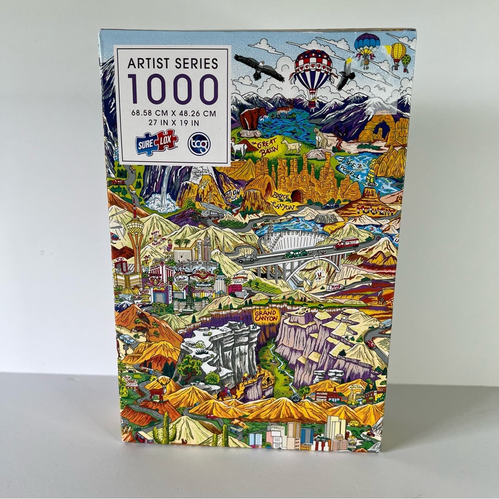 Sealed New Sure Lox 1000 Pc Puzzle “Beautiful For Spacious Skies” Artist Series